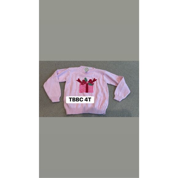 NWT The Beaufort Bonnet Company Isabelle's Intarsia Sweater Palm Beach Pink with - Picture 1 of 2
